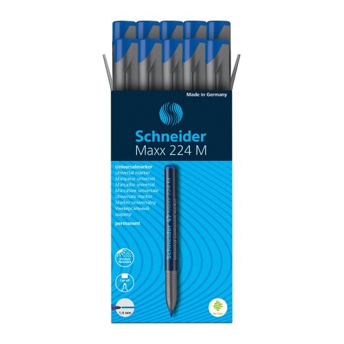 Schneider Maxx 224 M Asetat Kalemi 1.0 mm Mavi 10'lu
